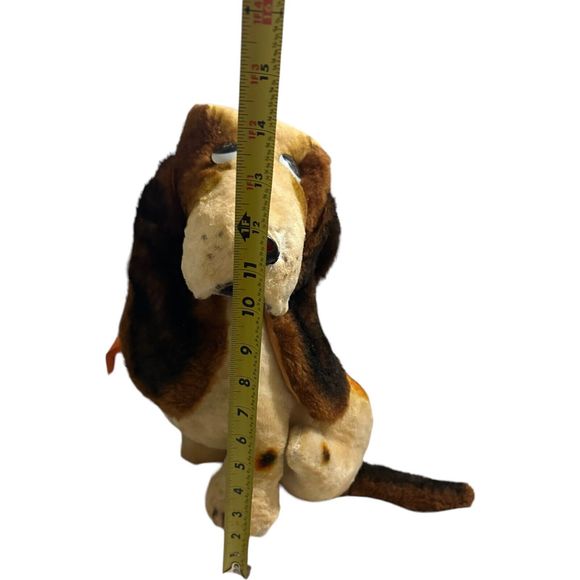 Rare Vintage La Mar Basset Hound Dog Flocked Plush Realistic Stuffed Animal HTF - Picture 2 of 16